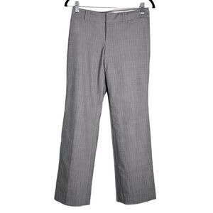 Banana Republic The Logan Fit Wool Gray Pinstripe Stretch Wide Leg Pants Size 0P
